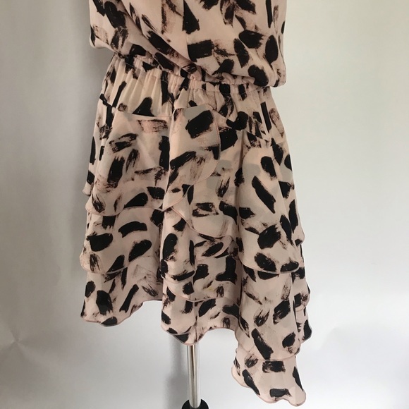 Banana Republic Pink Leopard Ruffle Dress, Size XS - Picture 4 of 5